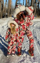 Winter Snow Suit Nylon Ski Damenoverall Anzug Overall Floral One Piece W... - $299.00
