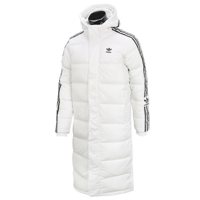 Adidas Originals Long Parka Hooded Down Coat Jacket Winter Warm White ...