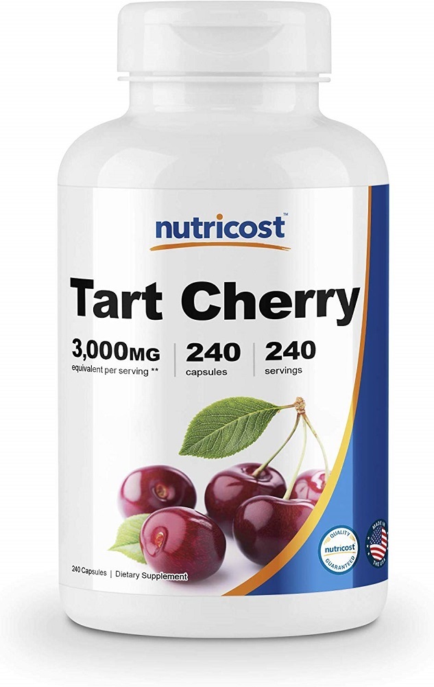 Nutricost Tart Cherry Extract 3000mg, 240 Veggie Capsules - Gluten Free ...