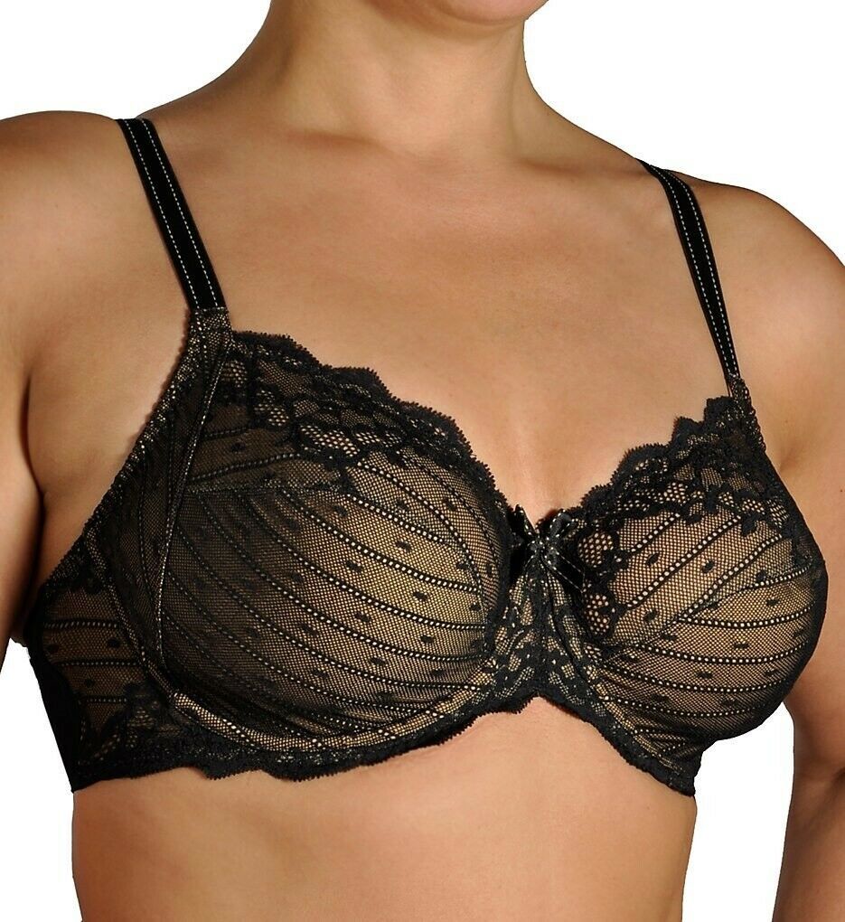 CHANTELLE Black Rive Gauche 3 Part Cup Bra, US 32E, UK 32DD, NWOT Bras & Bra Sets