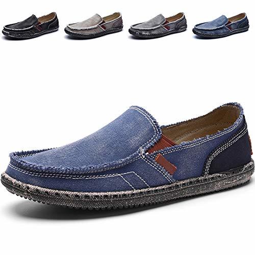 CASMAG Men's Casual Cloth Shoes Canvas Slip-on Loafers Outdoor Leisure ...