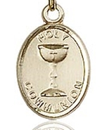 Holy Communion - Hamilton Gold on a 5 3/4 inch Oval Eye Hook Bangle Brac... - $65.99