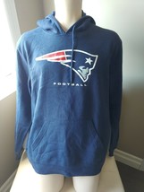 Mens Patriots Football Logo New England Hoodie Navy Blue NWT Size Large - $43.25
