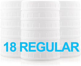 18 Pack Plastic Regular Mouth Mason Jar Lids For Ball Anti-Scratch Resis... - $25.06