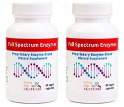 Full Spectrum Enzymes Cutting Edge Cultures Vegan 60 Capsules Proprietary Blend  - $35.88