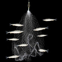 Multi Size Fishing Net Trap Mesh Luminous Netting Fishnet Tackle Design ... - $10.16