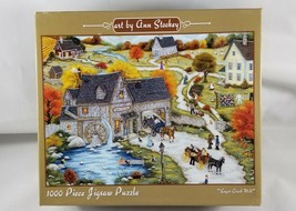 Ann Stookey Sugar Creek Mill Jigsaw Puzzle 1000 Piece Horses Carriage Ki... - $12.18