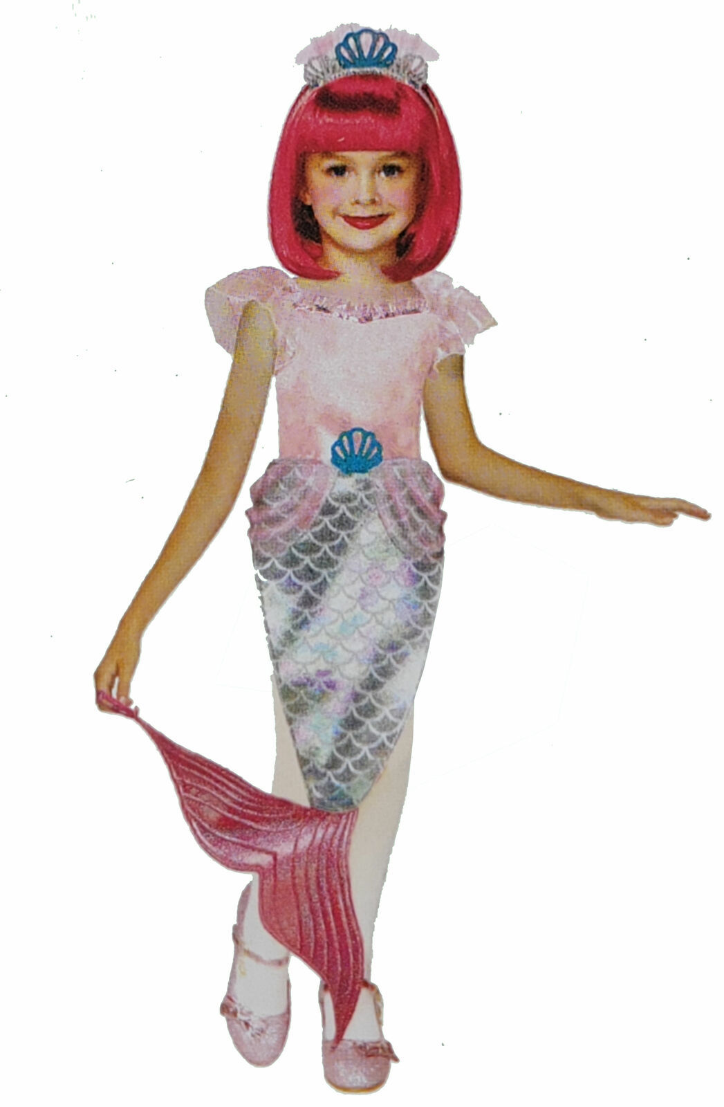 Primary image for Pretty Mermaid Kit + Crown Halloween Costume Girls One Size 3+ 2 Pcs