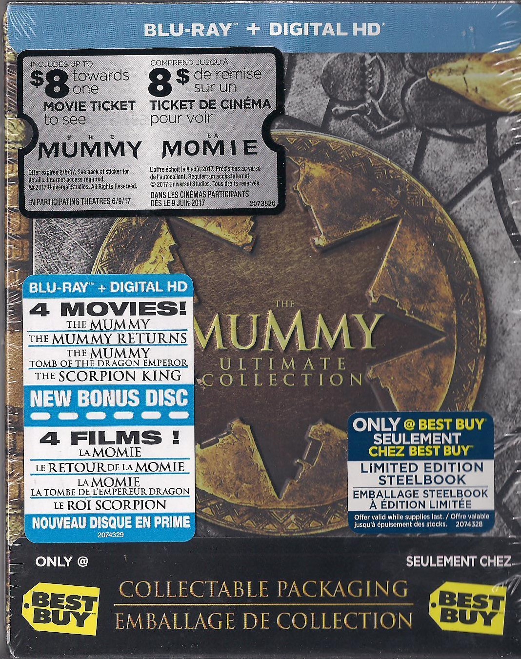 Primary image for The Mummy Ultimate Collection Best Buy Canada Limited Edition SteelBook (Blu-Ray