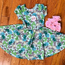 NWT Dot Dot Smile Tank Sleeveless Twirl Dress Summer Knit Blush Cactus Print