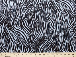 Matte' Jersey Grey & Black Zebra Stripes Animal Fabric Print by the Yard D442.09 - $7.99