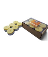 48 Natural Honey Scented Beeswax Tea Light Candles, Cotton Wick, Aluminu... - $44.00