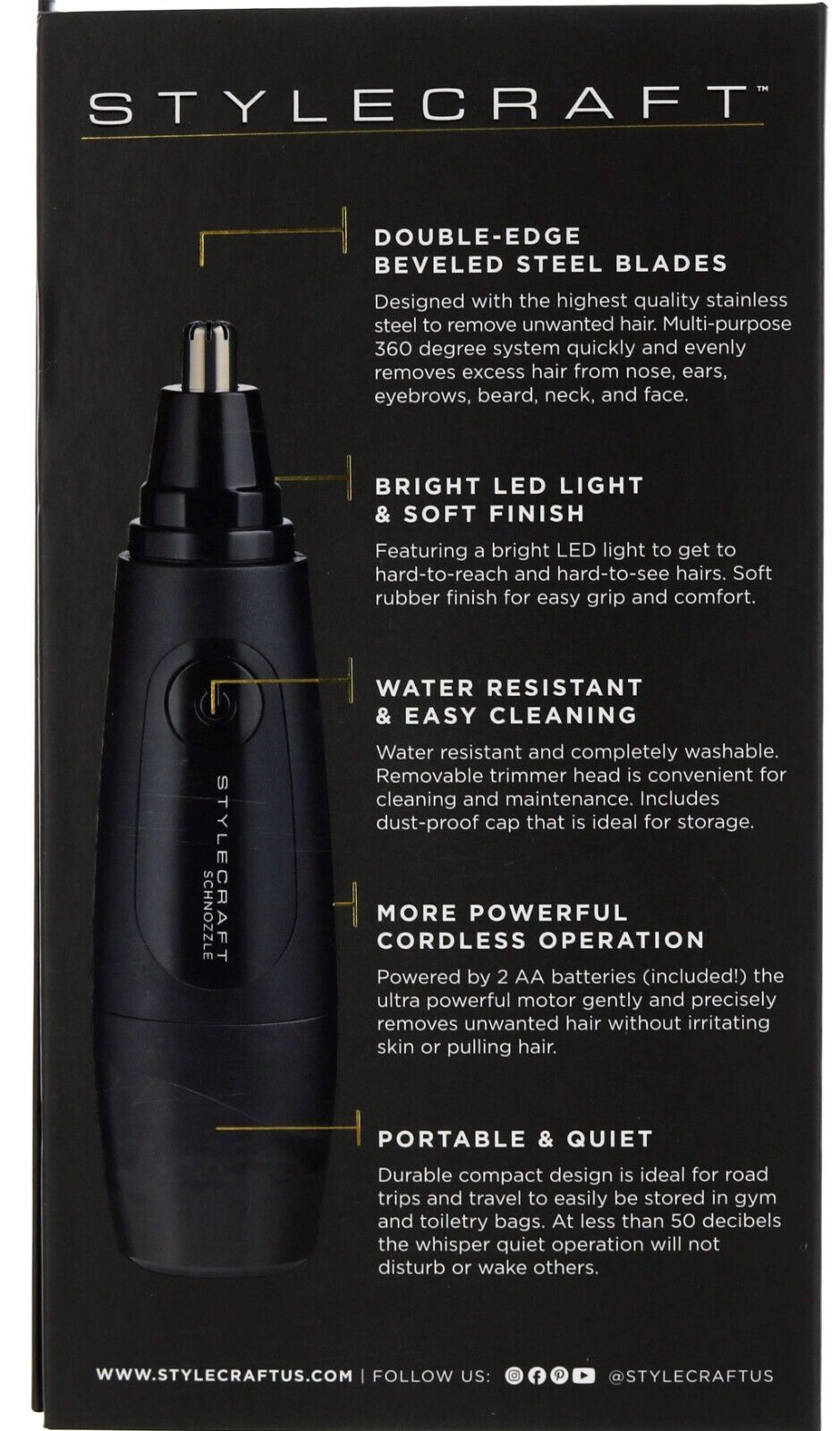 SchnozzleMicro Nose & Ear Trimmer by Stylecraft Electric Shaving