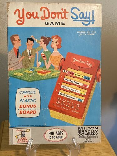 Primary image for Vintage Milton Bradley You Don’t Say 1963 NBC TV Show board game 100% Complete  