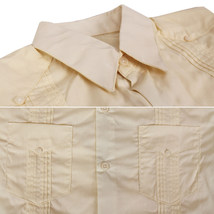 Men's Guayabera Cuban Beach Long Sleeve Button Up Casual Dress Shirt SLIM FIT image 11