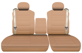 Front Set Seat Covers Fits 2001-2003 Ford F150 Truck 40/60 Low Back W/ Console - $111.84+