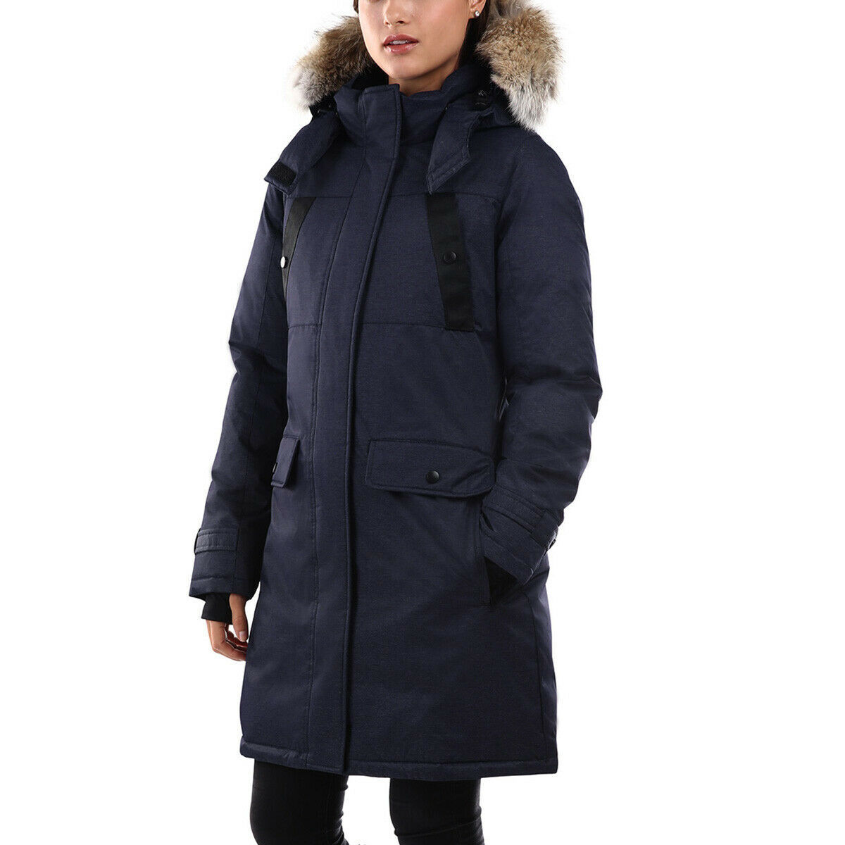 Triple FAT Goose Womens Astraea Down Parka w/ Coyote Fur | Olive/Navy L ...