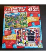  By The Sea And Lobster Shed 2 In 1 Puzzle, 2-240 Piece Puzzles In Each Box - $5.99