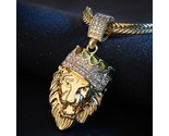 Nality full iced out rhinestone lion tag cuban chain pendant necklace delicate 333 thumb155 crop