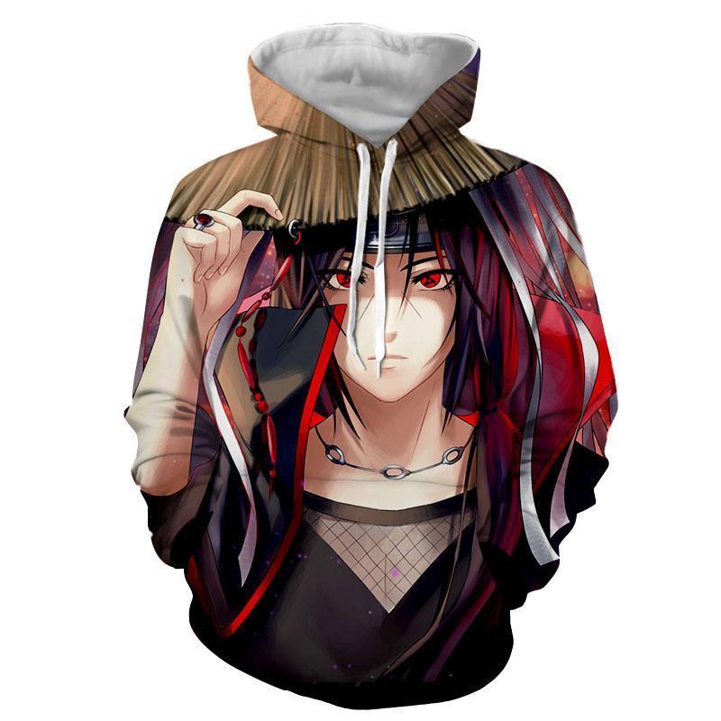 Itachi Uchiha Mangekyou Sharingan 3D Jacket - Naruto Hoodie - Hoodies ...