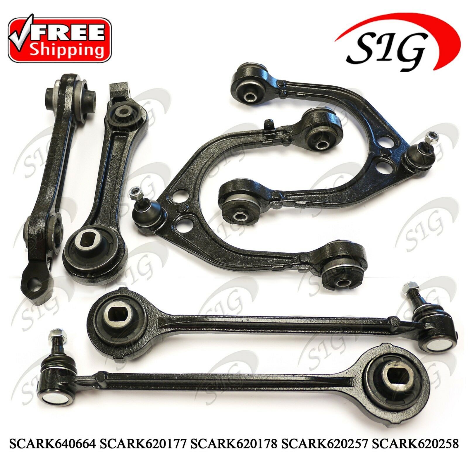 6Pc JPN Suspension Kit Upper Lower Control Arms For Dodge Charger RWD