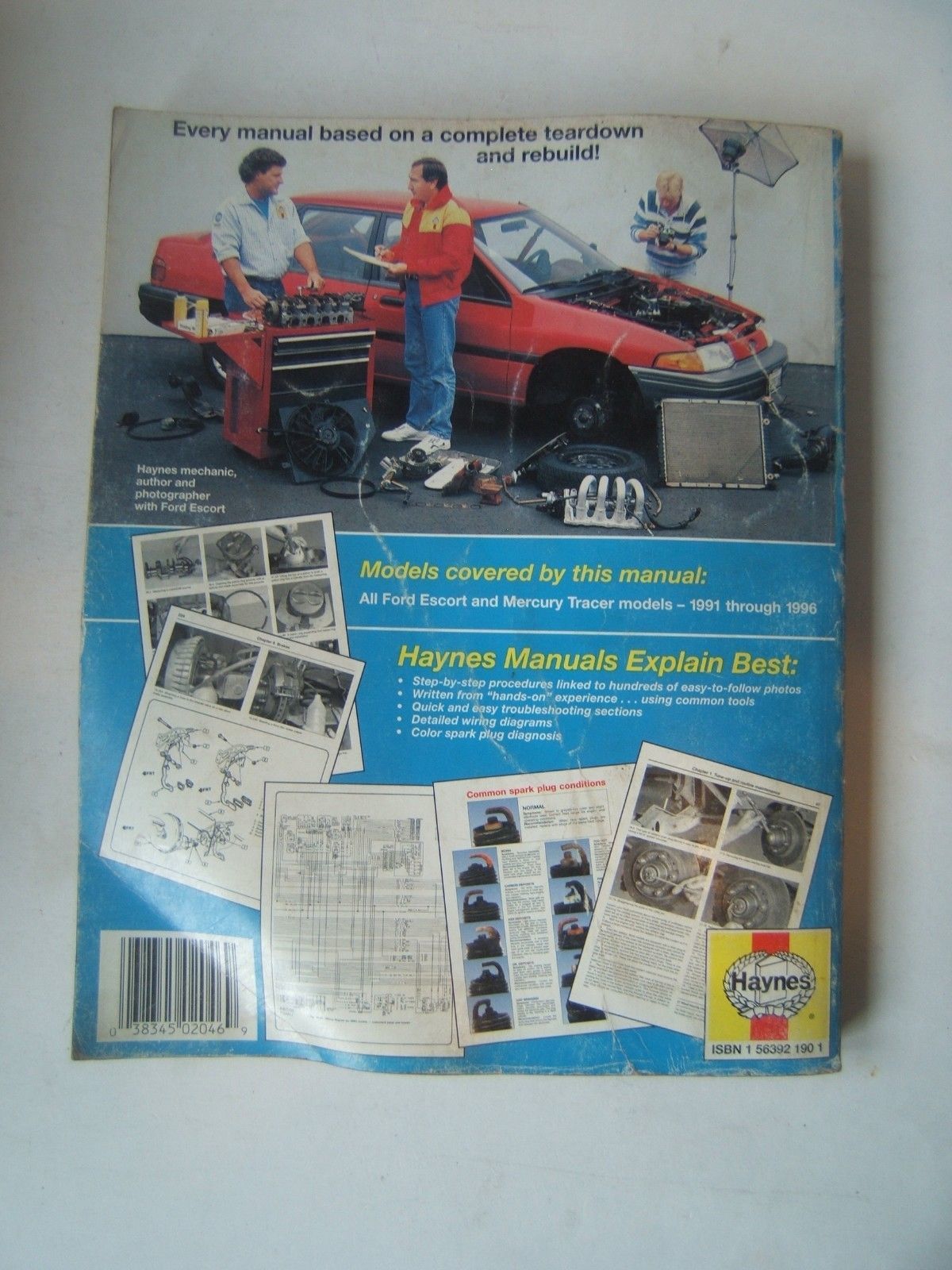 Ford Escort Mercury Tracer Haynes Repair Manual 1991-1996 All Models Shop  Used