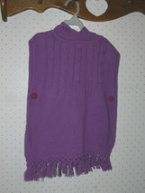 Childrens Place Purple Hood Pullover Sweater Poncho Girls Size 7-8 - $8.50