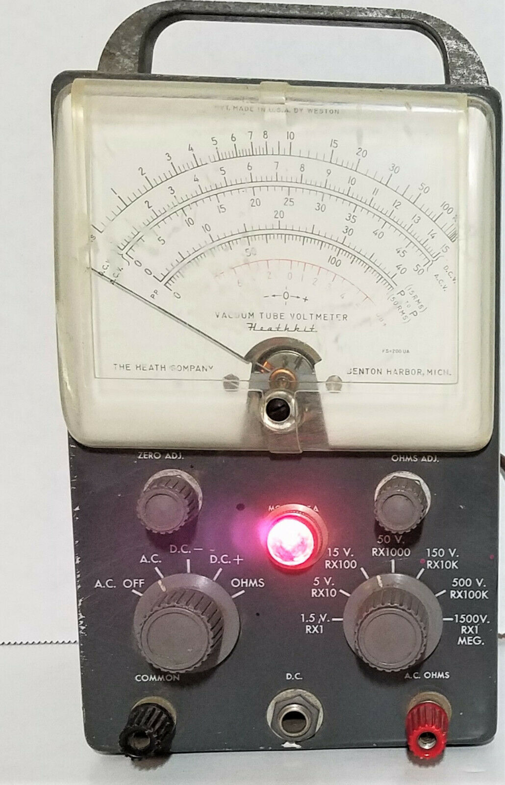 Vintage Heathkit VTVM Vacuum Tube Voltmeter Made BY Western USA - No ...