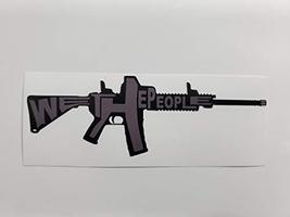 AR 15 We the People bumper stickers black and gray | Decal Vinyl Sticker... - $2.96