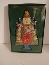 Cat Christmas 2-Sided Porcelain Ornament Department 56 Merry Makers - $9.27