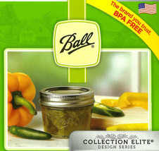 1 BALL PLATINUM ELITE smooth glass 1/4 pint MASON JAR regular mOuth 4oz ... - $21.43