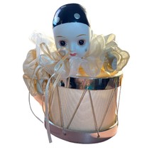 Music Box Company San Francisco 1989 Clown Mime Porcelain Drum Base - $19.99