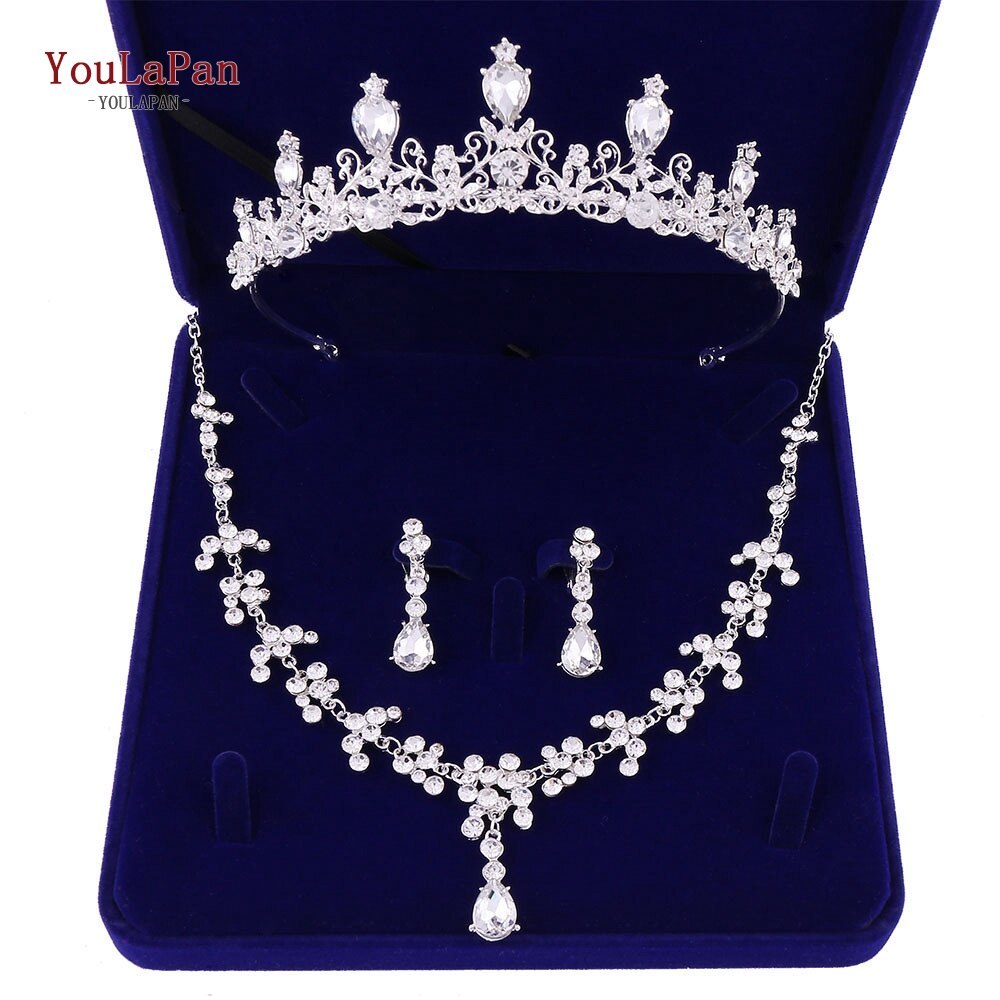 YouLaPan 329 Vintage Baroque Queen Tiara Wedding Crown Women Bridal Zerconia Tia