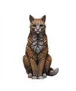 Edge Sculpture Sitting Cat Statue 15&quot; High Tabby Orange Cat Pet Feline 6... - $309.99