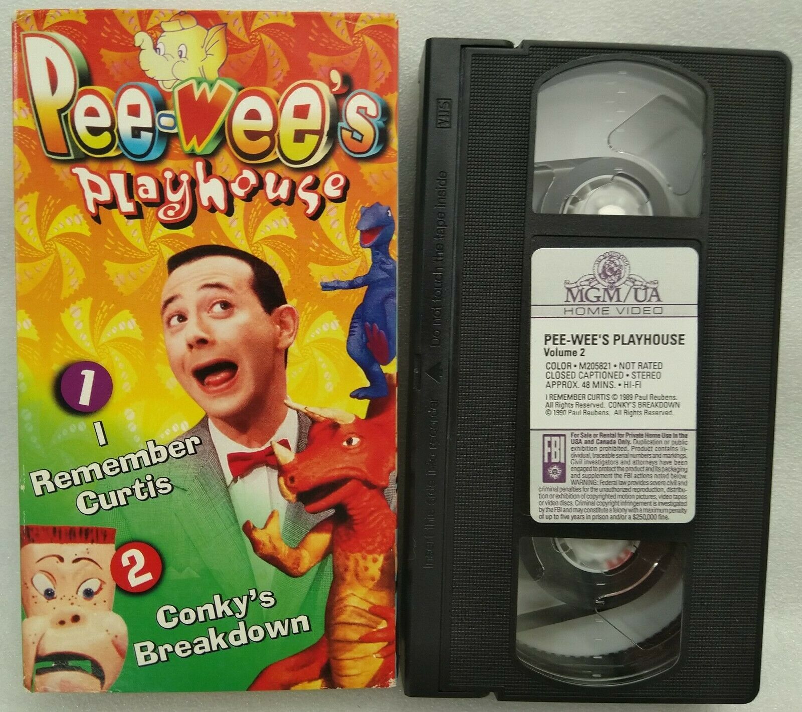 VHS Pee-Wees Playhouse: I Remember Curtis, Conky's Breakdown Vol 2 (VHS ...