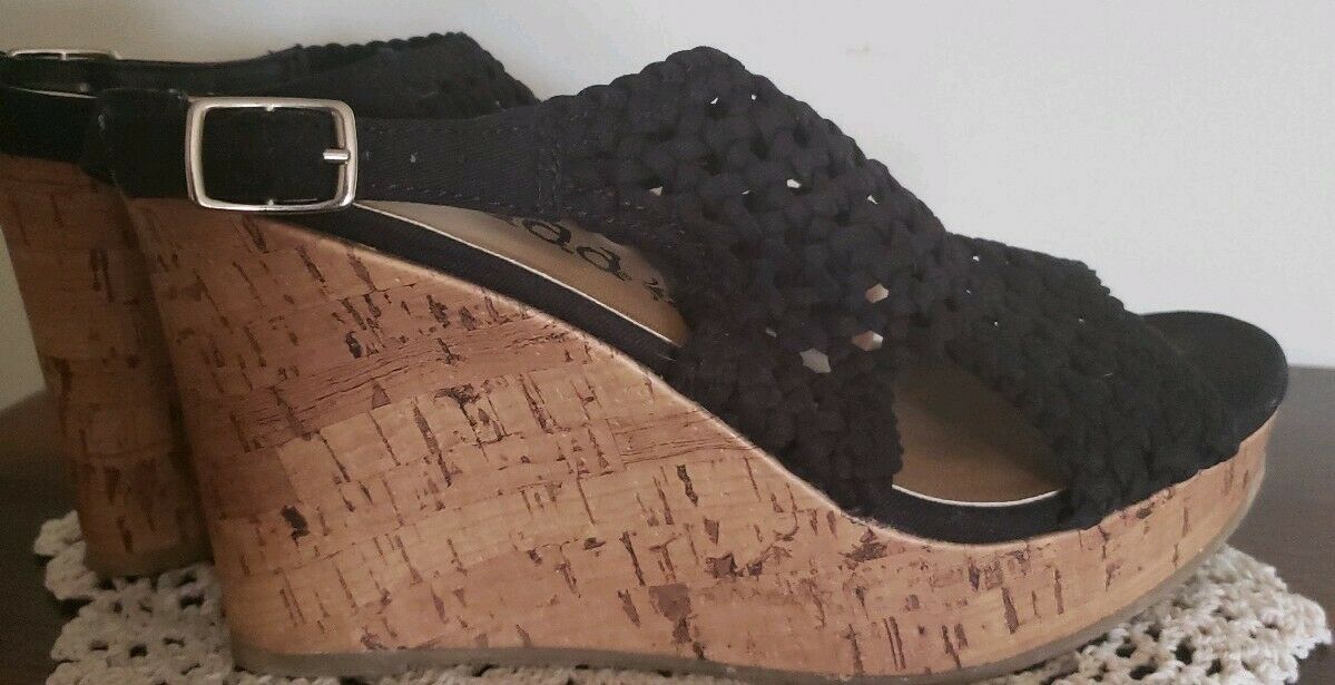 mudd cork wedge sandals