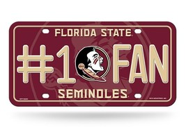 Florida State Seminoles #1 Fan Metal Embossed License Plate - $12.86