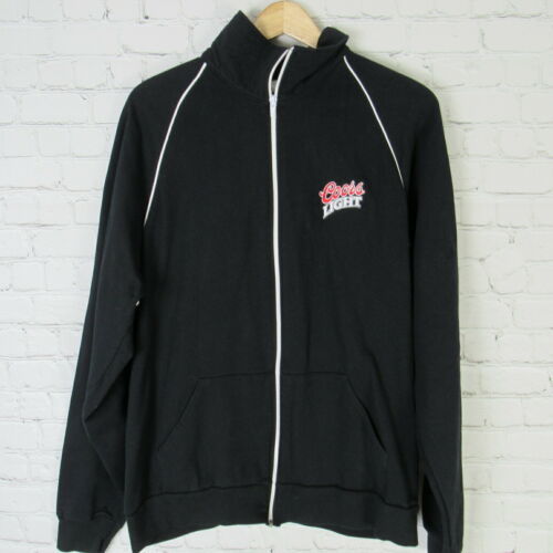Coors Light Sweatshirt Mens XL Black By American Apparel Full Zip