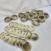 Lot of 28 Canning jar screw lids and flats regular mouth - $9.75