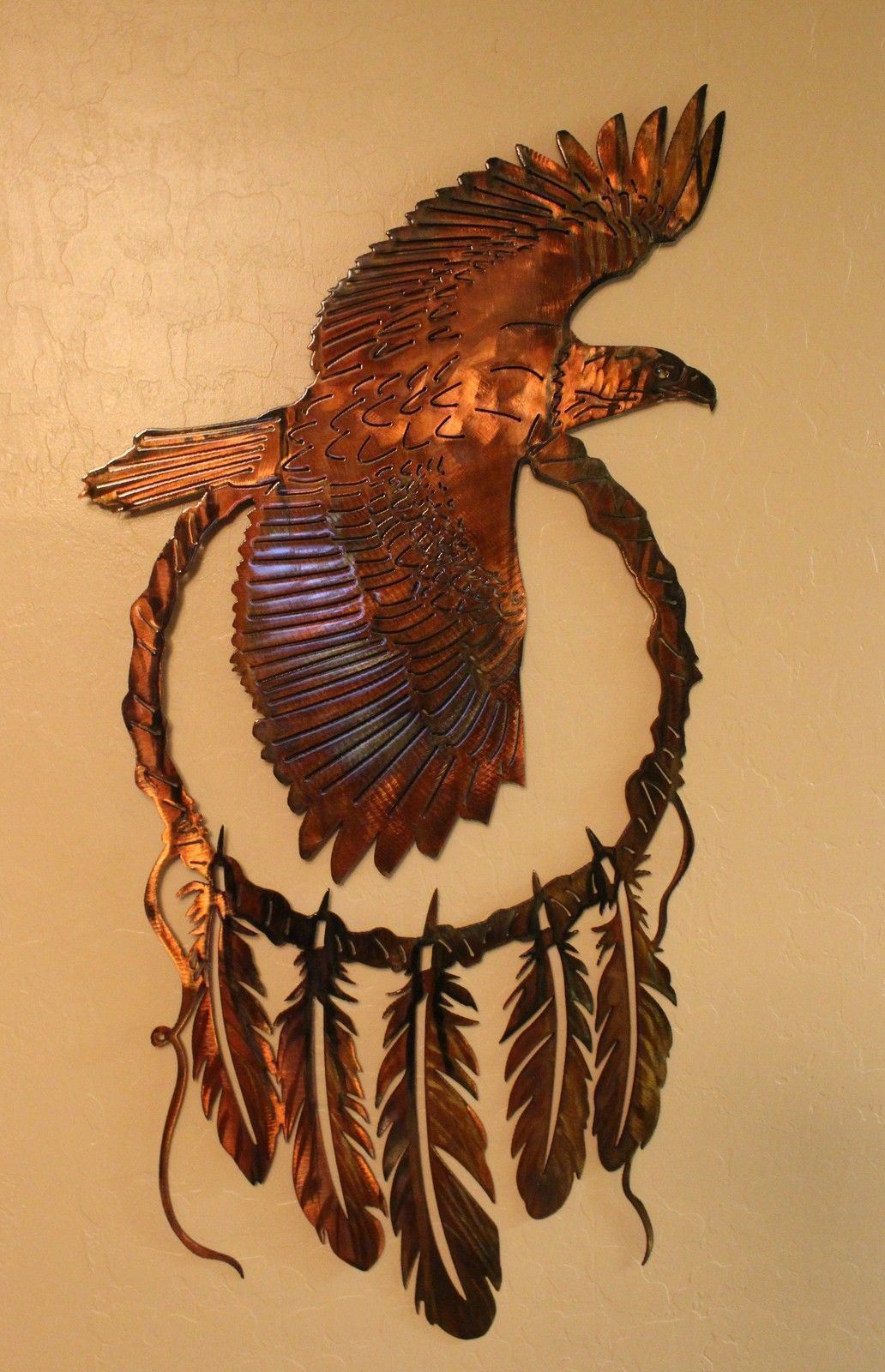 Dream Catcher Soaring Eagle - Metal Wall Art - 31