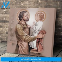 Saint joseph and baby jesus canvas art 249 thumb200