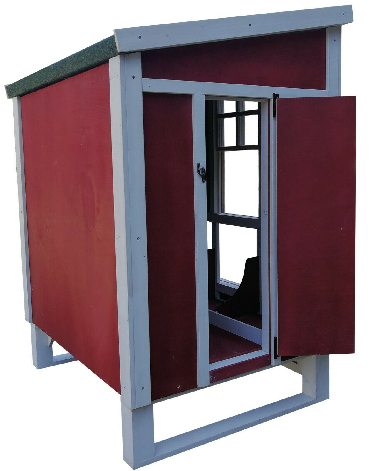 Deluxe Sturdy Wood Frame Plywood Chicken Coop Backyard Hen House 3