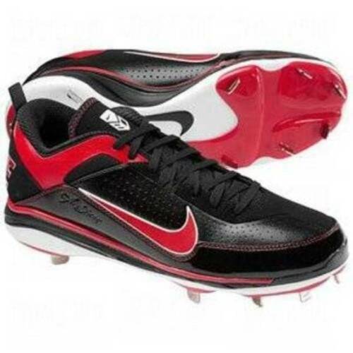 Mens Baseball Cleats Nike Air Show Elite Black Red Low Metal Shoes $80-sz 16