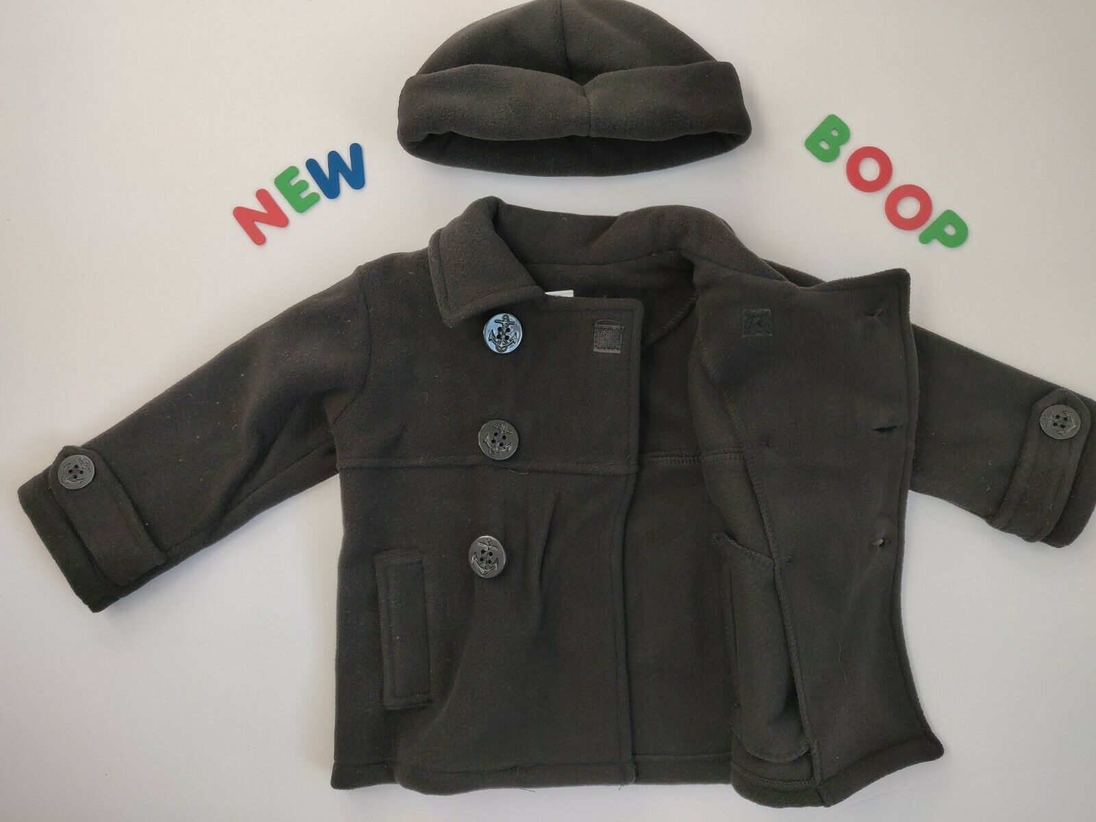 Toddler Kids Baby Boy Coat 3M 4T NWT Starting Out Black Pea Coat