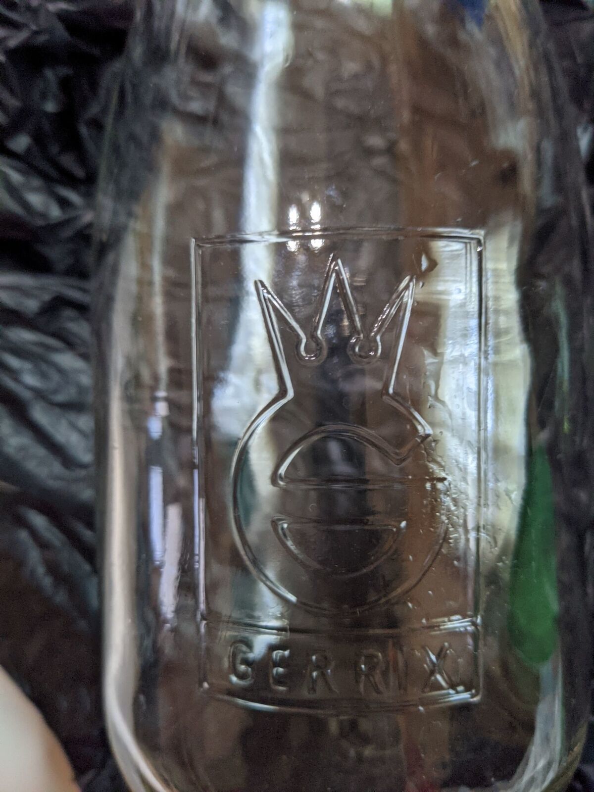 vintage GERRIX milk jug bottle vase clear and similar items