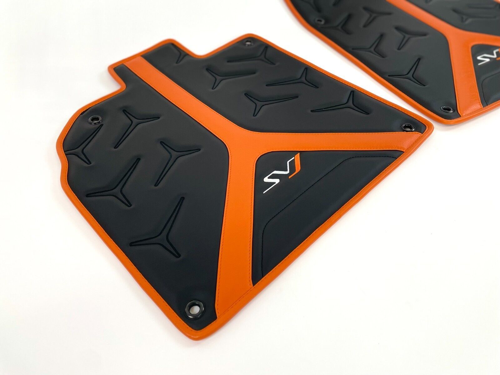 Aventador SVJ bespoke floor mats black/orange Floor Mats