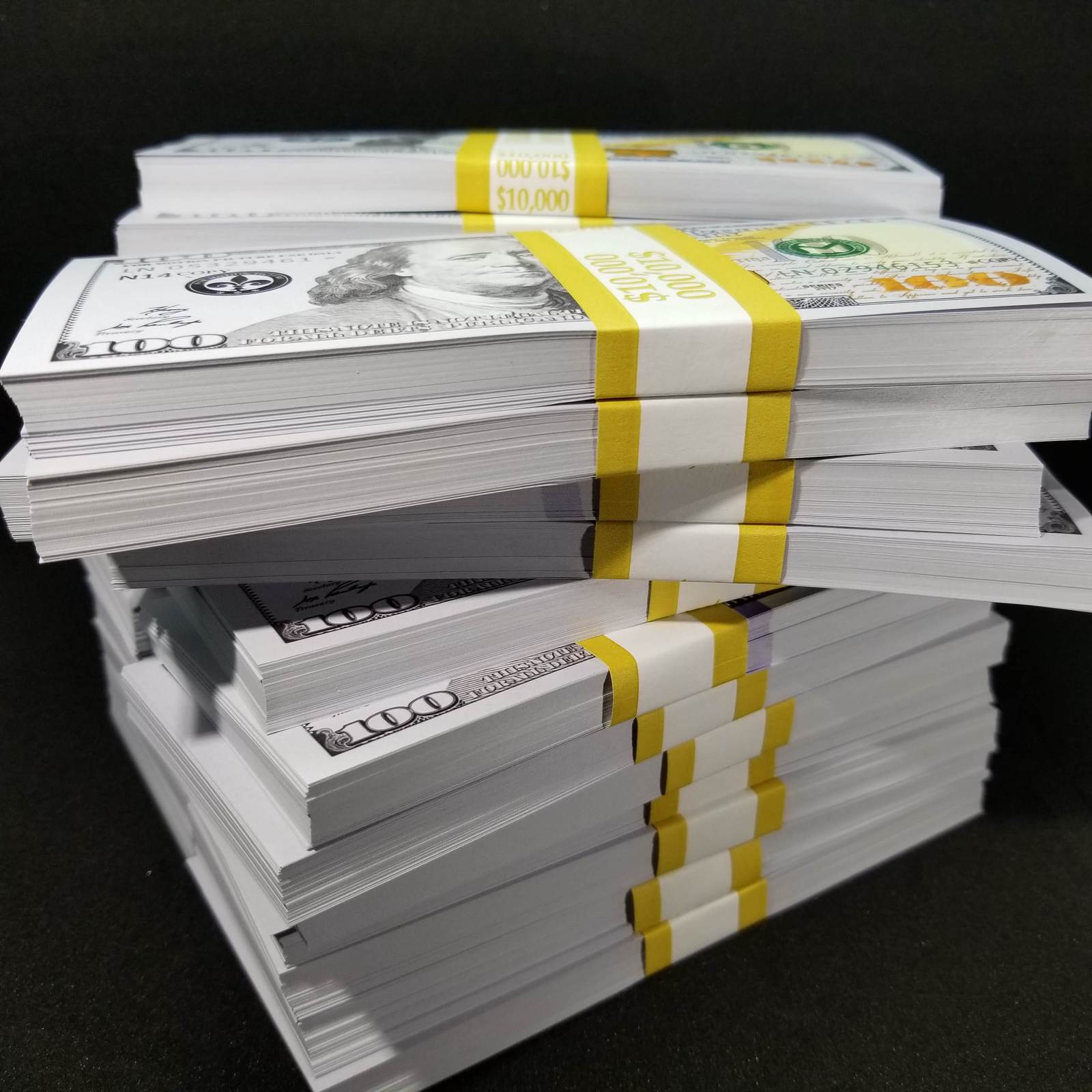 10k Full Print Realistic Prop Money New Fake 100 Dollar Bills Real Cash Replica Paper Money Us