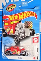 Hot Wheels 2021 Factory Set Mattel Games Series #27 &#39;32 Ford Red UNO w/ ... - $3.56