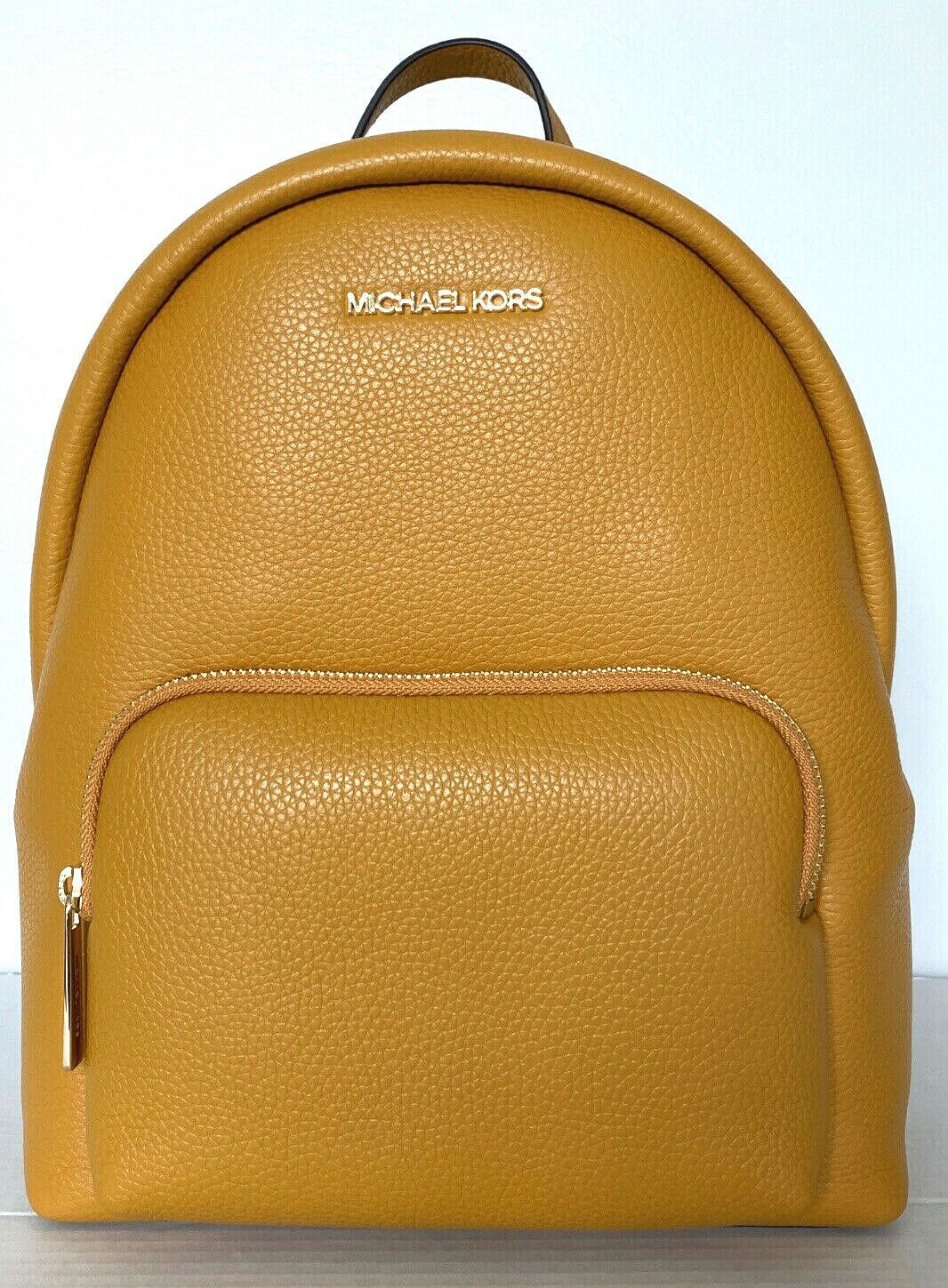 New Michael Kors Erin Medium Backpack Pebble Leather Marigold with Dust bag