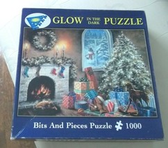 Christmas Tree Roaring Fire 1000 pc Puzzle Not A Creature Was Stirring - $12.82